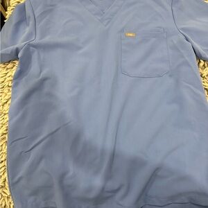Figs ceil blue scrub top